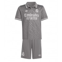 Camisa de Futebol Real Madrid Equipamento Alternativo Infantil 2024-25 Manga Curta (+ Calças curtas)